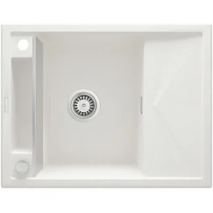 Deante Magnetic Zlewozmywak granitowy magnetyczny 1-komorowy z ociekaczem - alabaster ZRM A11A - Zlewozmywaki - miniaturka - grafika 1