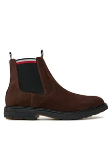Tommy Hilfiger Sztyblety Outdoor Suede Chelsea FM0FM05191 Brązowy - Sztyblety męskie - miniaturka - grafika 1