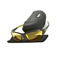 Okulary korekcyjne, oprawki, szkła - Rozjaśniające Polaryzacyjne okulary z żółtą soczewką SPD139Y - miniaturka - grafika 1