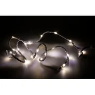 Oświetlenie świąteczne - Lampki 20 LED brokatowa tuba na baterie ciepły biały - miniaturka - grafika 1