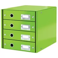 Pudła i pojemniki do przechowywania - Leitz Pojemnik z 4 szufladami Leitz C&S WOW, zielony 60490054 suk1867187 - miniaturka - grafika 1