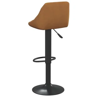 Lumarko Stołek barowy, brązowy, obity aksamitem - Taborety i hokery - miniaturka - grafika 6