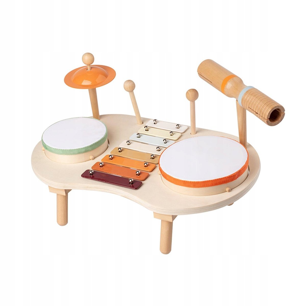 Dziecięca zabawka bębnowa z drewna, instrument muzyczny, zabawka na