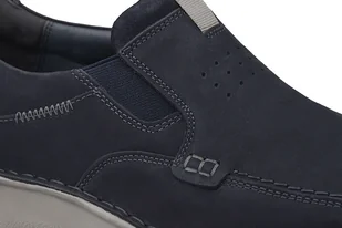 Półbuty JOSEF SEIBEL 34801 442 525 Alan 01 K Indigo Granatowe XXL wsuwane - Moda i Uroda OUTLET - miniaturka - grafika 5