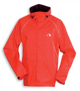 Kurtki męskie - Tatonka Tech męska kurtka przeciwdeszczowa "Power Jacket", rozmiar M, czerwona (czerwony/czarny) - grafika 1