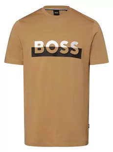 BOSS - T-shirt męski  Tiburt 421, brązowy - Koszulki męskie - miniaturka - grafika 1
