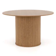Stoły - Stół okrągły 120cm YY6700 naturalny dąb - miniaturka - grafika 1