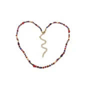 Naszyjniki - Krótki naszyjnik choker z kamieni naturalnych - miniaturka - grafika 1