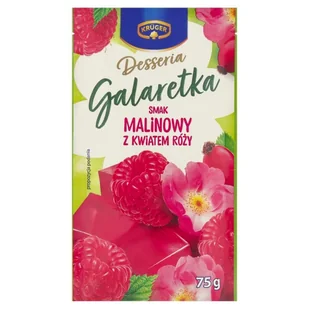 Krüger Desseria Galaretka smak malinowy z kwiatem róży 75 g - Dodatki do ciast w proszku - miniaturka - grafika 1