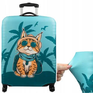 Pokrowiec na walizkę Sillar z motywem kota rozmiar M - Walizki - miniaturka - grafika 1
