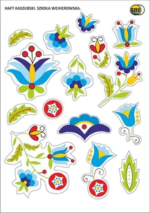 Zestaw naklejek folk - wzory kaszubskie - haft wejherowski - Pasmanteria - miniaturka - grafika 1