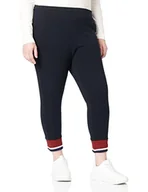 Spodnie damskie - Tommy Hilfiger Damskie spodnie z dzianiny Relaxed Global w paski, pustynne niebo, M, Pustynne niebo, M - miniaturka - grafika 1