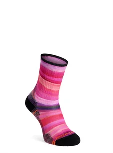 Skarpety damskie Smartwool Hike Light Cushion Hilltop Daydream Print Crew Socks - power pink - Skarpetki sportowe męskie - miniaturka - grafika 1
