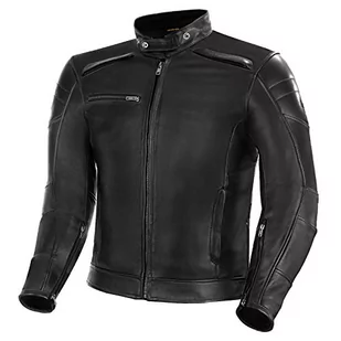 SHIMA BLAKE kurtka motocyklowa męska - skórzana, klasyczna kurtka motocyklowa z protektorami CE pleców, barków, łokci, podwójnymi szwami (Czarna, S) - Odzież motocyklowa - miniaturka - grafika 1