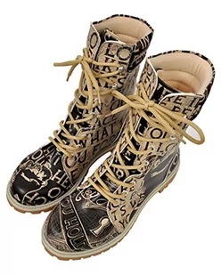 DOGO Damskie buty Super Boots modne kozaki, czarny, 36 EU - Kozaki damskie - miniaturka - grafika 1