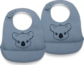 Śliniaki i fartuszki - Nuuroo nuuroo - 2 śliniaki silikonowe z kieszonką Koala Bering Sea - miniaturka - grafika 1