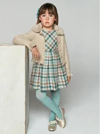 Sukienki i spódniczki dla dziewczynek - Mayoral Sukienka elegancka 4914 Zielony Regular Fit - miniaturka - grafika 1