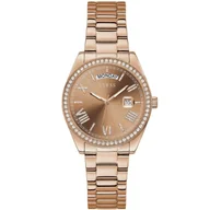 Zegarki damskie - Różowozłoty zegarek Damski Guess GW0307L3 Luna - miniaturka - grafika 1
