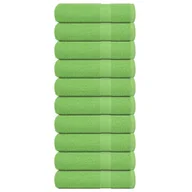 Ręczniki - vidaXL Ręczniki kąpielowe, 10 szt, zielone, 100x150 cm, bawełna 100% - miniaturka - grafika 1