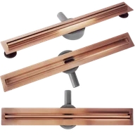 Odpływy liniowe - Rea Odpływ Liniowy REA NEOX SLIM PRO Miedź Szczotkowana 80 - miniaturka - grafika 1