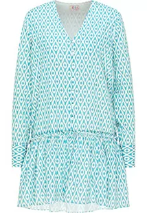 IZIA Damska letnia sukienka Gaya, turkusowa, XL, turkusowy, XL - Sukienki - miniaturka - grafika 1