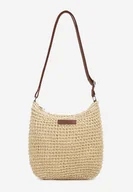 Torebki damskie - Beżowa Torebka w Stylu Boho na Regulowanym Pasku Viollan - miniaturka - grafika 1
