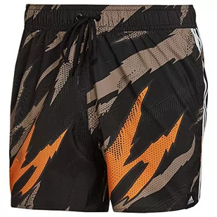 adidas Męski kostium kąpielowy Tiger Clx VSL, czarny/biały, S - Stroje kąpielowe - miniaturka - grafika 1