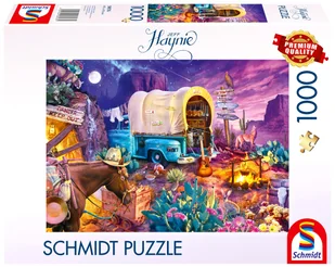 Schmidt, Puzzle PQ JEFF HAYNIE Biwak na Dzikim Zachodzie, 1000 el. - Puzzle - miniaturka - grafika 1