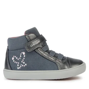 Sneakersy Geox B Gisli Girl B361MB 0SDNF C9002 M Szary - Buty dla dziewczynek - miniaturka - grafika 1