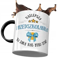 Kubki - Kubek Czarny Dla Przedszkolanki Najlepsza Prezent z Nadrukiem ze Zdjęciem + Opakowanie na prezent (wzór 04) - miniaturka - grafika 1