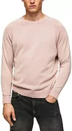 Swetry męskie - Pepe Jeans Sweter męski James Crew, Różowy (jasnoróżowy), XXL - miniaturka - grafika 1