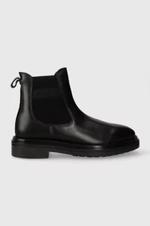 Botki męskie - Gant buty skórzane Boggar męskie kolor czarny 27651332.G00 - grafika 1