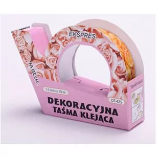 Ekspres Taśma samoprzylepna  dekoracyjna RÓŻE    15mmx10m DT-425 DTA 15007 - Taśmy klejące - miniaturka - grafika 1