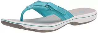 Klapki i japonki damskie - Clarks Damskie japonki morskie, Aqua Synthetic - 43 EU - grafika 1