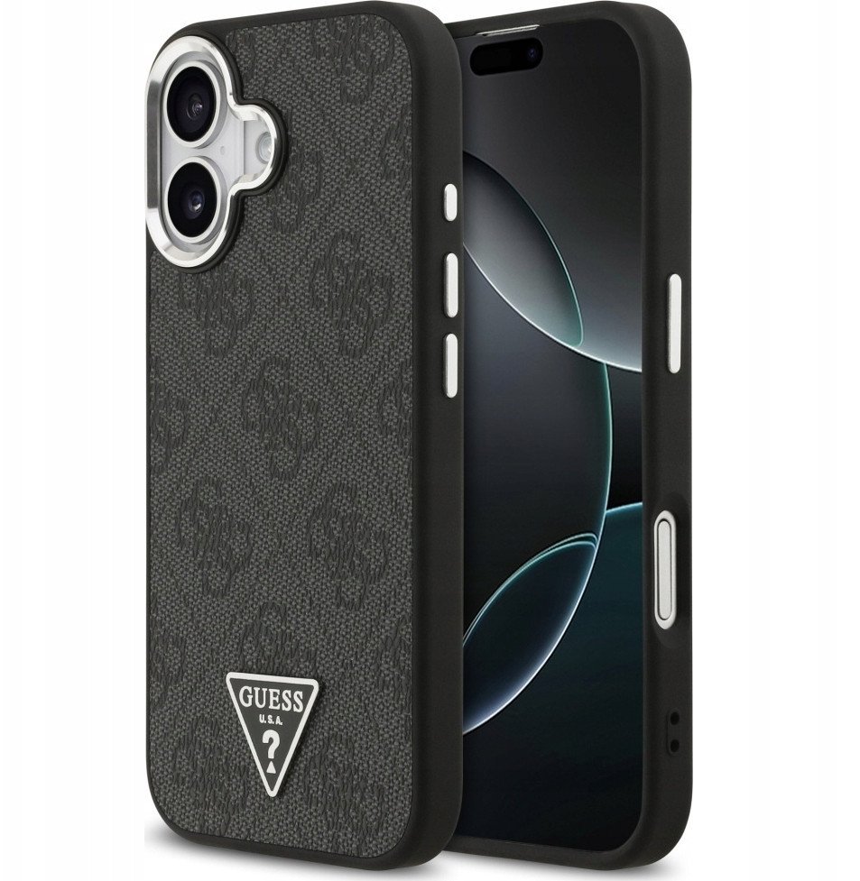 Etui Guess 4G Triangle Logo MagSafe na iPhone 17 - czarne