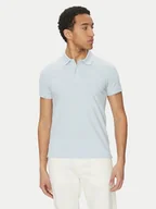 Koszulki męskie - Geox Polo M5511B T3240 F4508 Błękitny Regular Fit - miniaturka - grafika 1