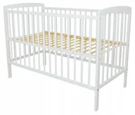 Łóżeczka i kojce - Łóżeczko niemowlęce Kacper biały z gryzakami 120x60 Lettino norma UE - miniaturka - grafika 1