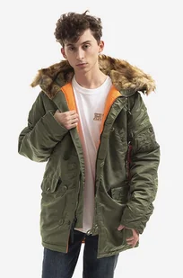 Alpha Industries kurtka N3B VF 59 męska kolor zielony zimowa 103141.01 - Kurtki męskie - miniaturka - grafika 1
