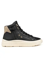Buty dla dziewczynek - Geox Sneakersy J Laquinny J56M3A 000BC C0531 S Czarny - miniaturka - grafika 1