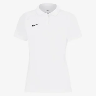 NIKE Damska koszulka polo treningowa - biała - Koszulki i topy damskie - miniaturka - grafika 1