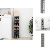 Szafki na buty - vidaXL Szafka na buty betonowa szara 27,5x27x102 cm materiał drewnopochodny - Półki i szafki na buty - miniaturka - grafika 1