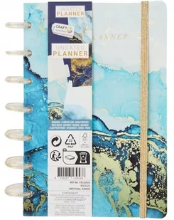 Planer na spirali na gumkę niebieski B6 organizer kalendarz - Planery - miniaturka - grafika 1