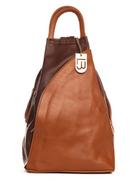 Torebki damskie - Lucca Baldi Skórzany plecak "Novara" w kolorze brązowym - 29 x 34 x 13 cm - miniaturka - grafika 1