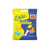 Przekąski dla dzieci - E. Wedel Cukierki o smakach bananowym i gumy balonowej z nadzieniem musującym 72g - miniaturka - grafika 1