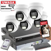 Zestawy do monitoringu - 5 kamer IP zestaw Hikvision DS-2CD2H43G2-LIZS2U(2.8-12mm) 4MPX MotoZoom Smart Hybrid Light Acusense - miniaturka - grafika 1