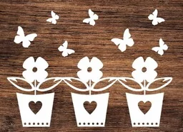 Kwiaty w doniczkach- wycinanka z kartonu - Zabawki kreatywne - miniaturka - grafika 1