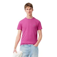 Koszulki męskie - t-shirt uomo lacoste - t-shirt fucsia - miniaturka - grafika 1