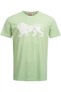 Koszulki męskie - Lonsdale Koszulka męska Endmoor, Pastel Green/White, S - grafika 1