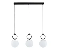 Lampy sufitowe - Żyrandol na lince SITRO 3xE14/10W/230V czarny/biały - miniaturka - grafika 1