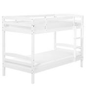 Łóżka dla dzieci i młodzieży - Beliani Łóżko piętrowe drewniane białe 90 x 200 cm REGAT - miniaturka - grafika 1
